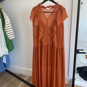 Rust maxi dress